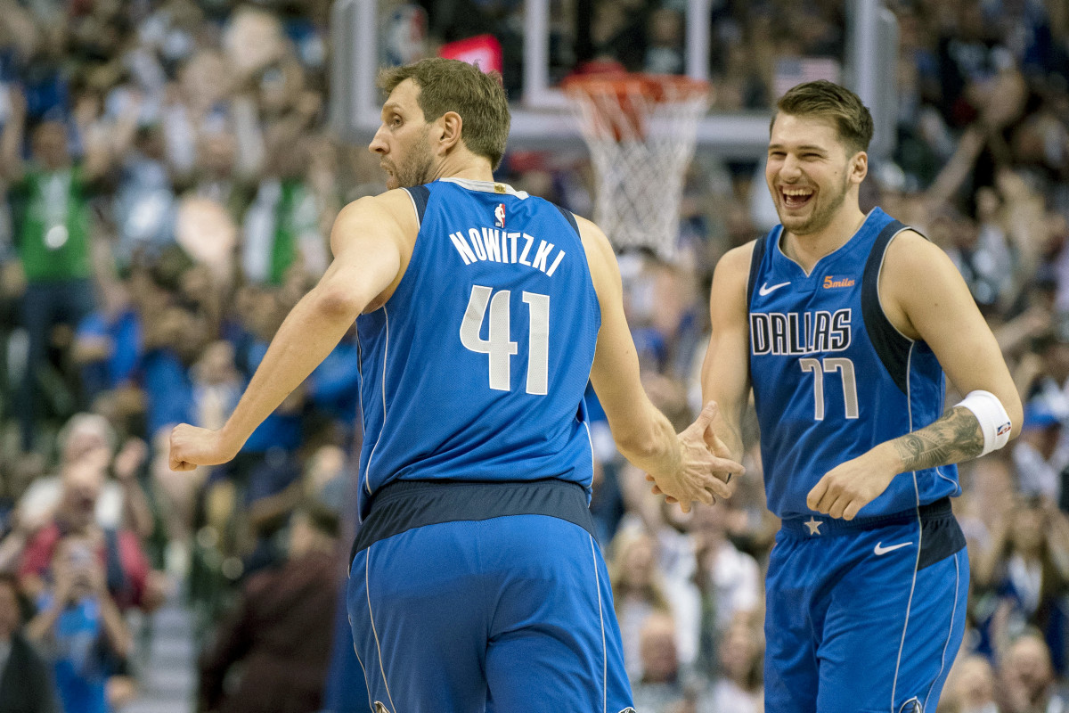 Dirk Nowitzki and Luka Doncic